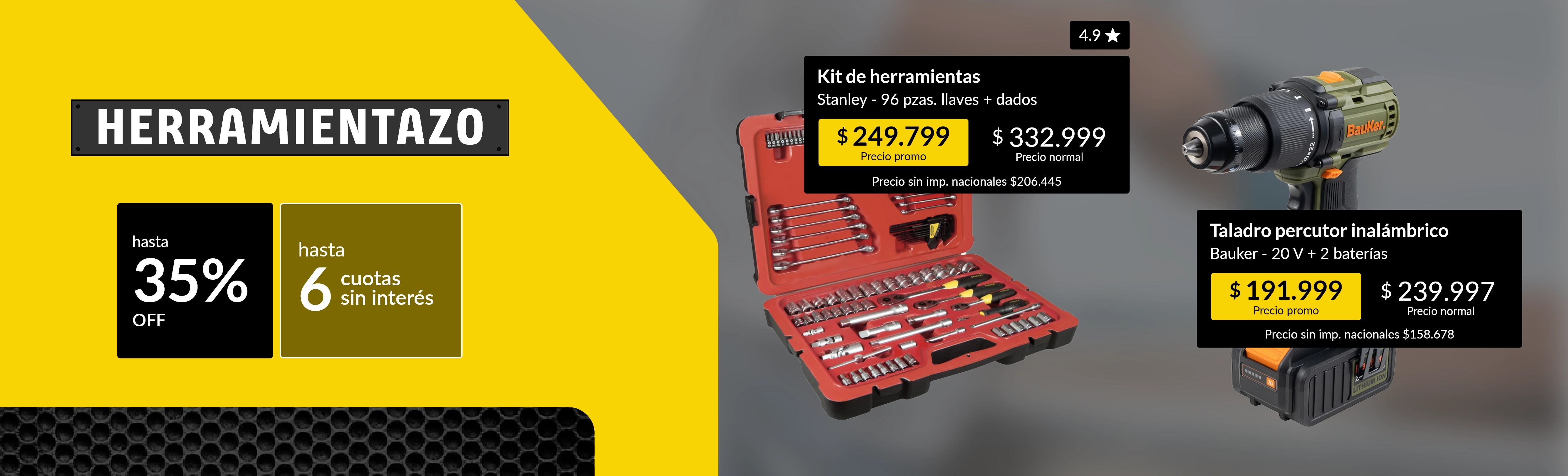 Herramientazo hasta 35% off