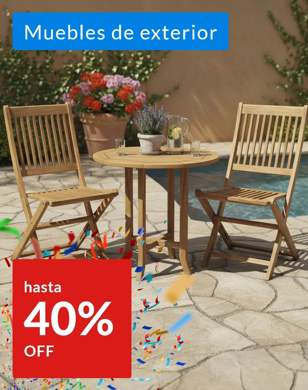 Aniversario - Muebles de jardín hasta 40% off