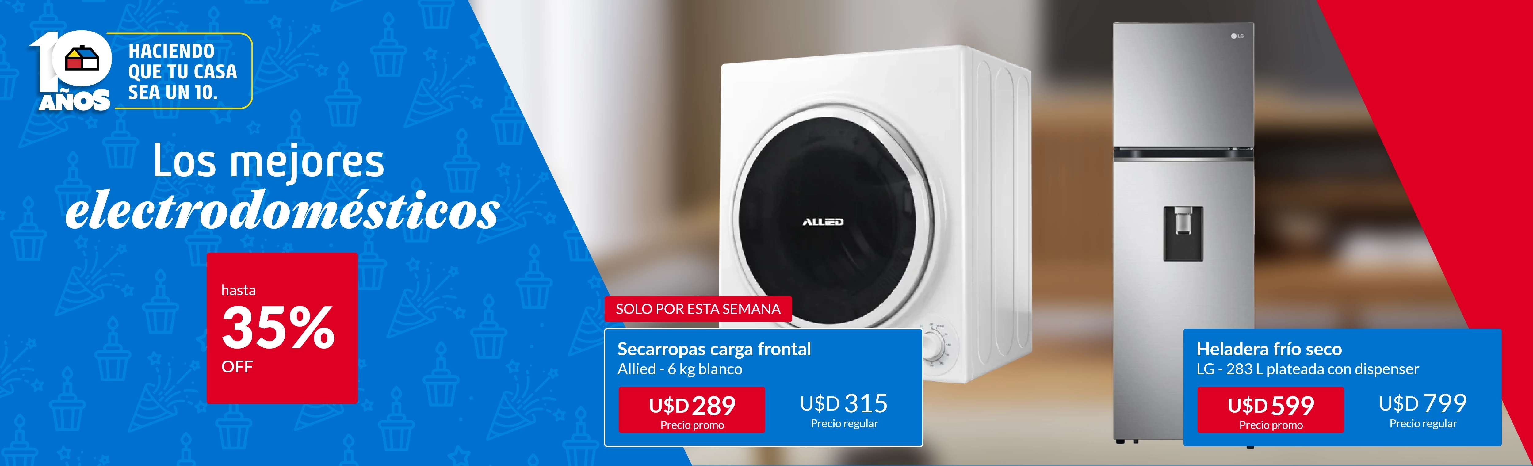 Aniversario - Electrodomésticos hasta 35% off 