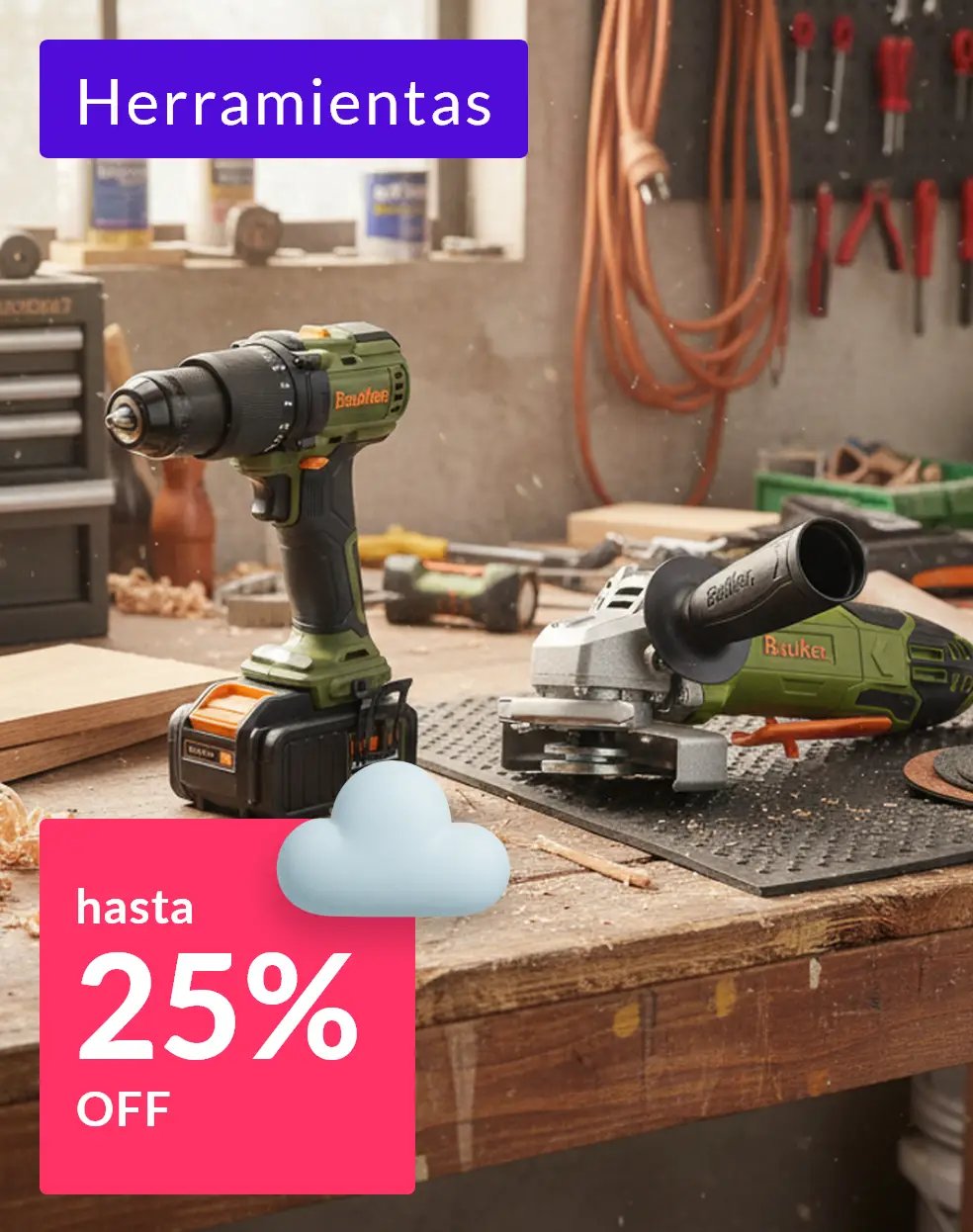 Herramientas hasta 25% off 