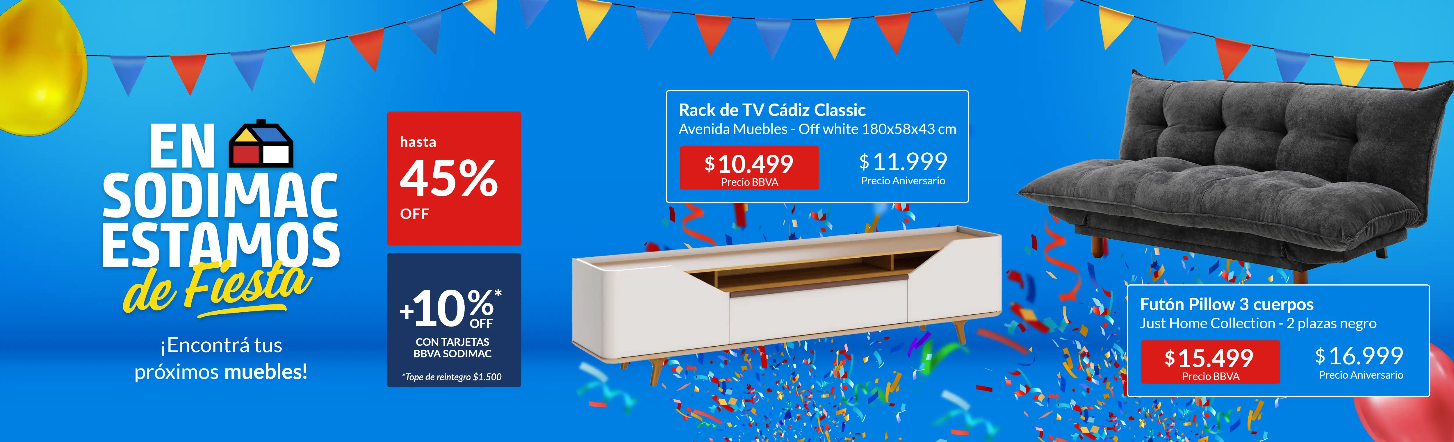 Aniversario - Muebles hasta 45% off