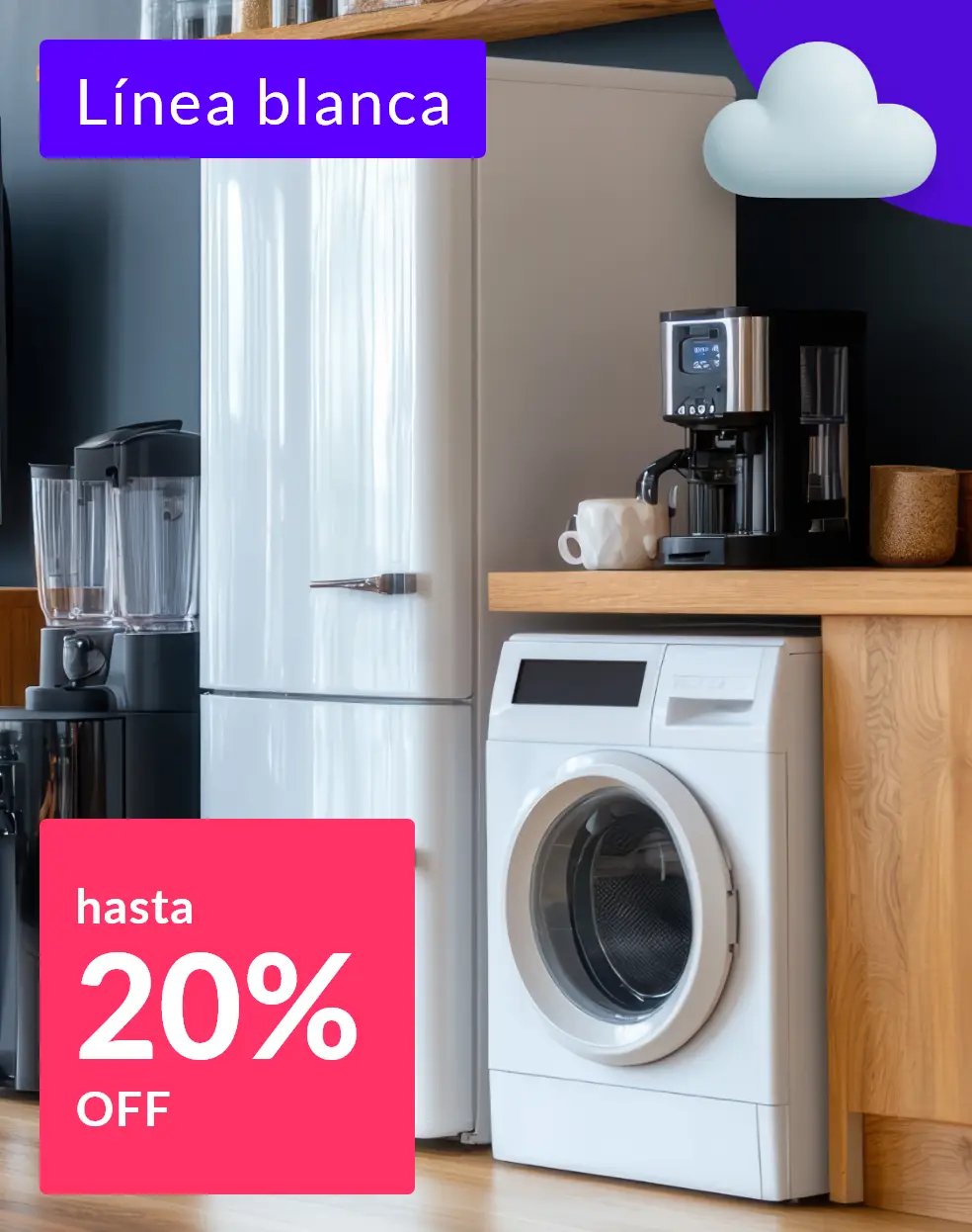 Línea blanca hasta 20% off