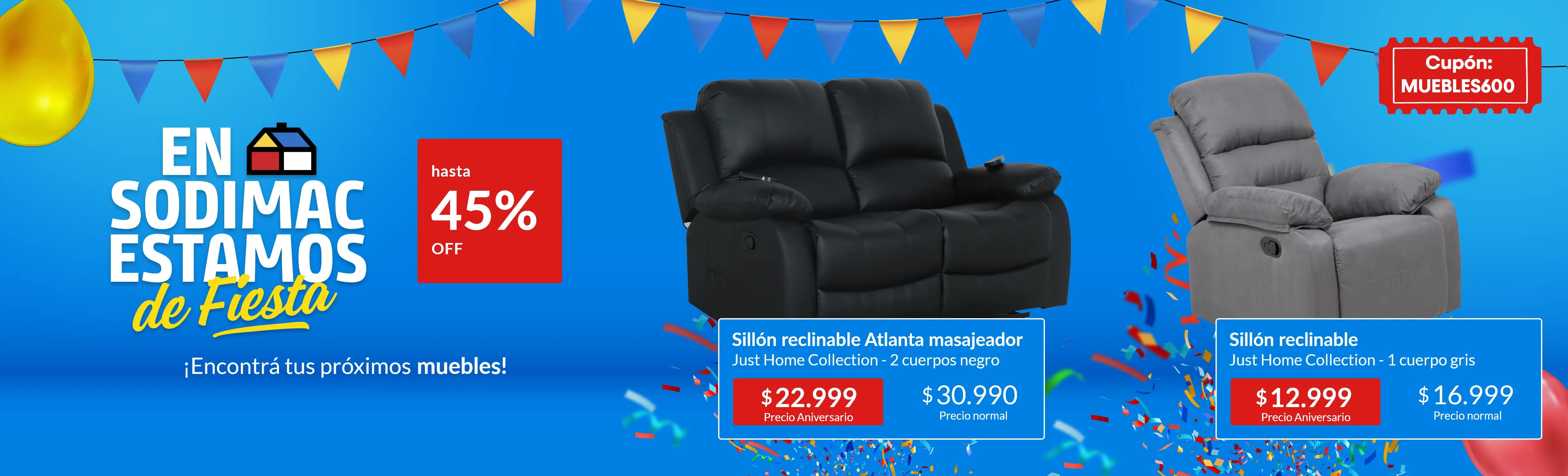 Aniversario - Muebles hasta 45% off