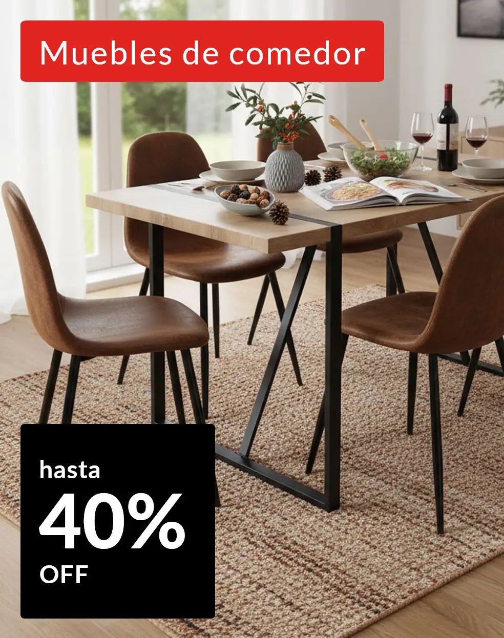 BlackWeek - Muebles de comedor hasta 40% off