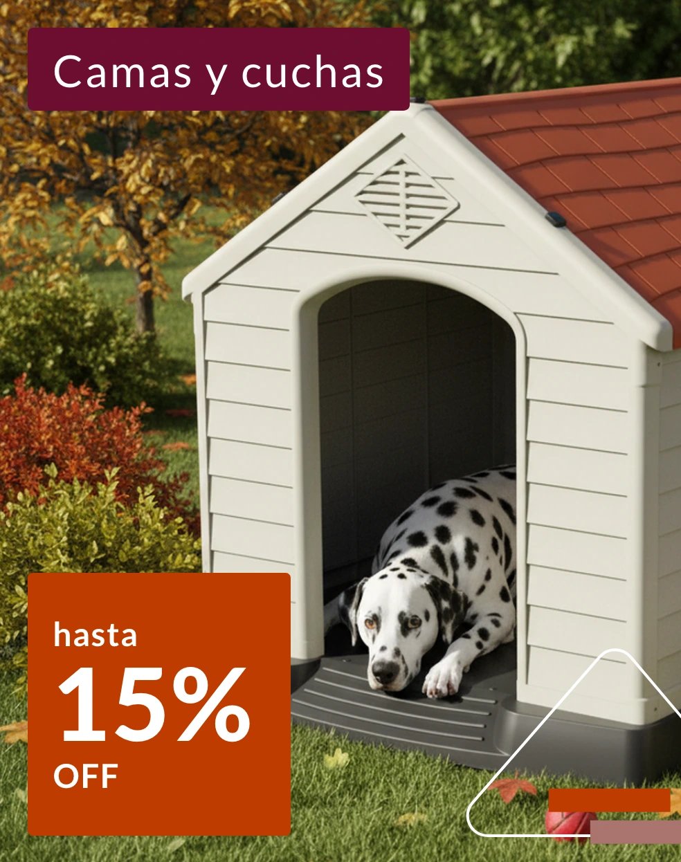 Camas y cuchas de mascotas 15% off
