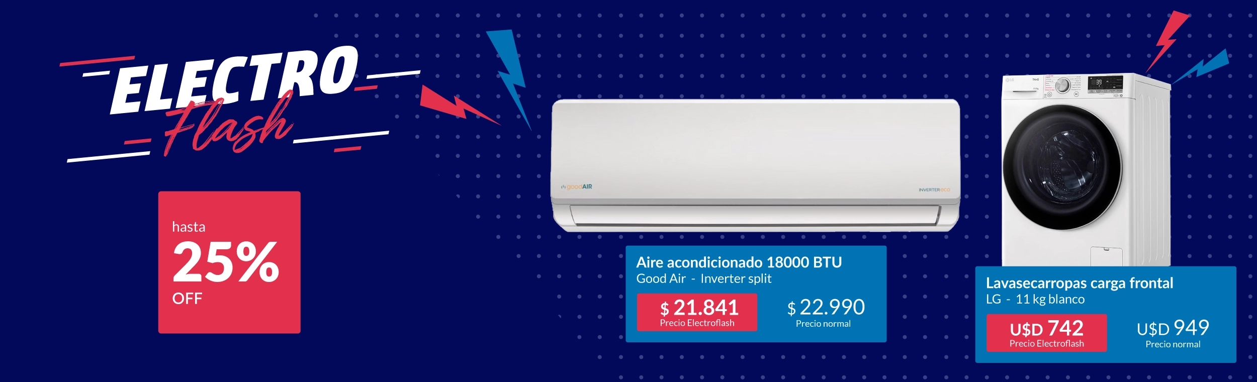 Electroflash hasta 25% off