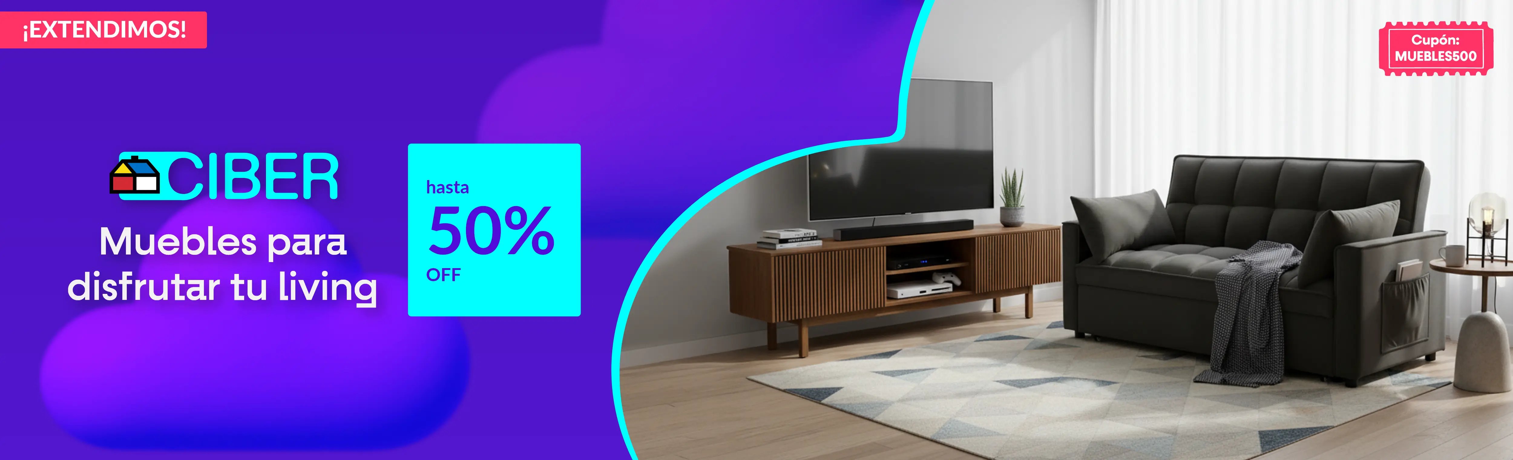 Muebles de living hasta 50% off