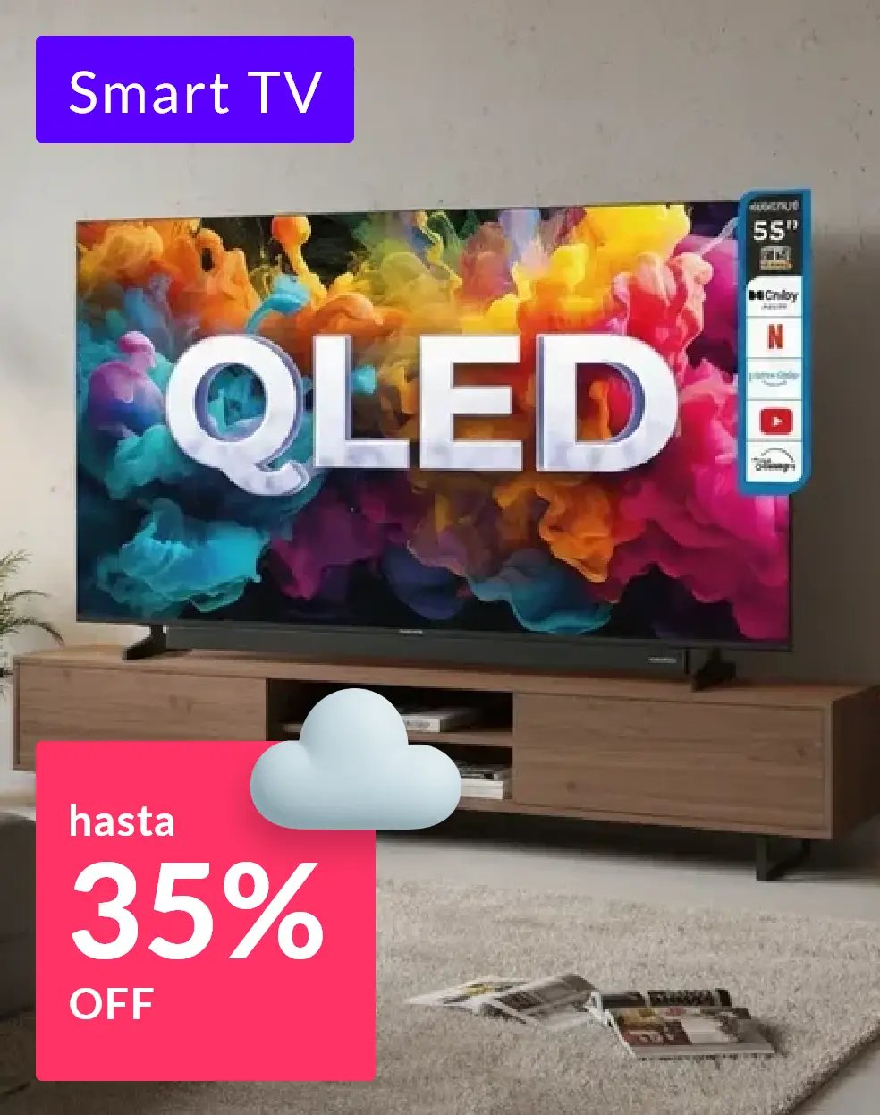 Smart TV hasta 35% off