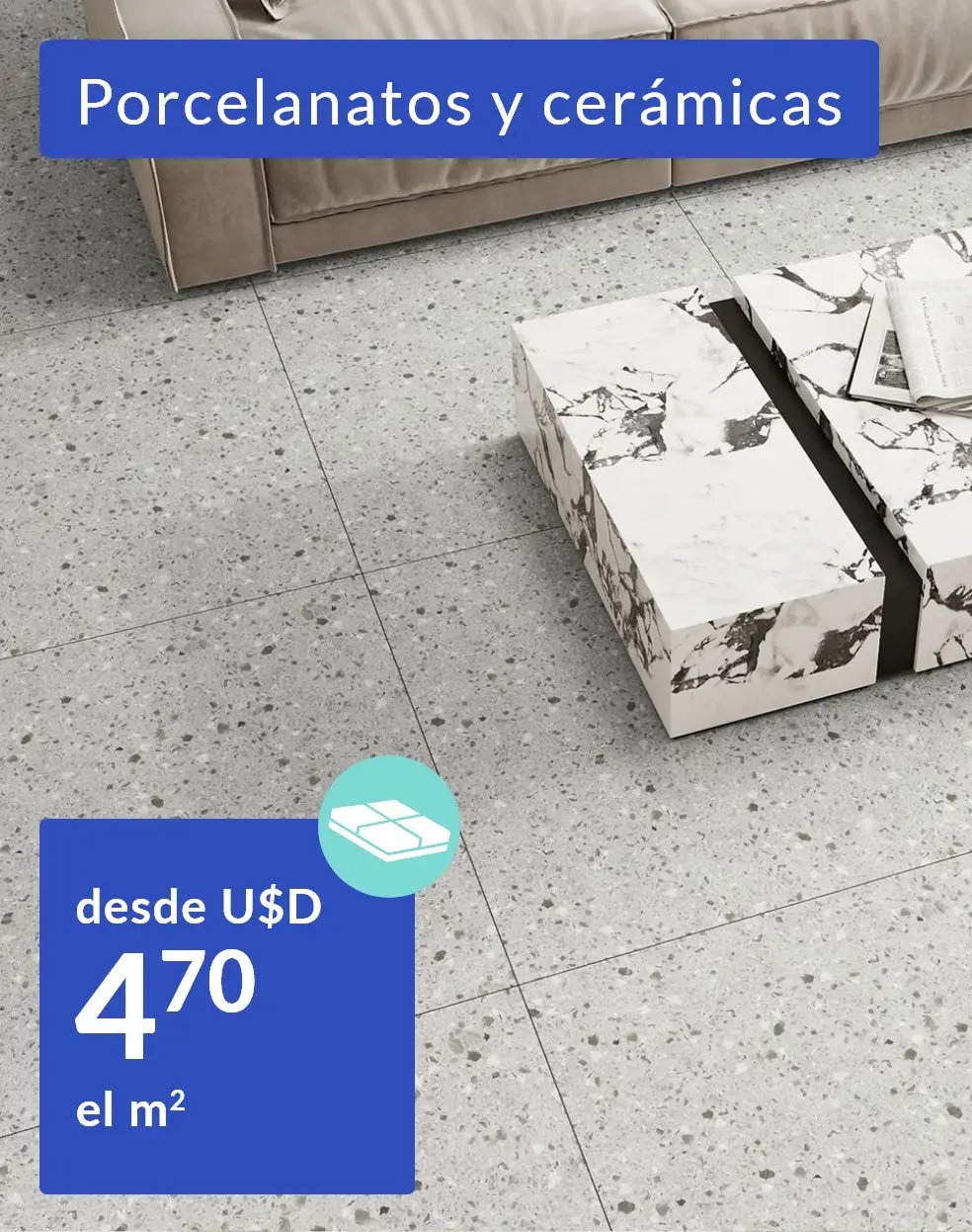 Porcelanatos y cerámicas desde U$D 4,70 el m2