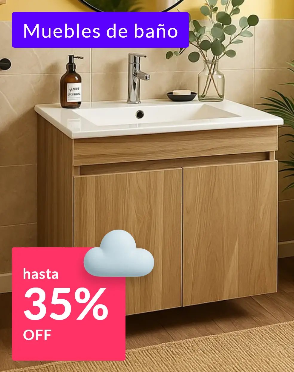Muebles de baño hasta 35% off 