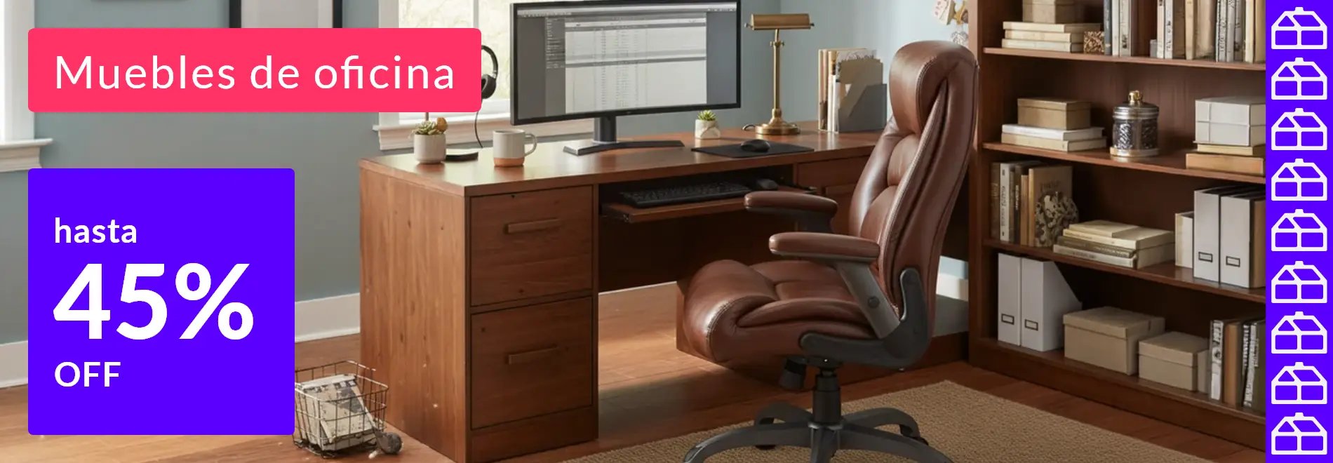 Muebles de oficina hasta 45% off