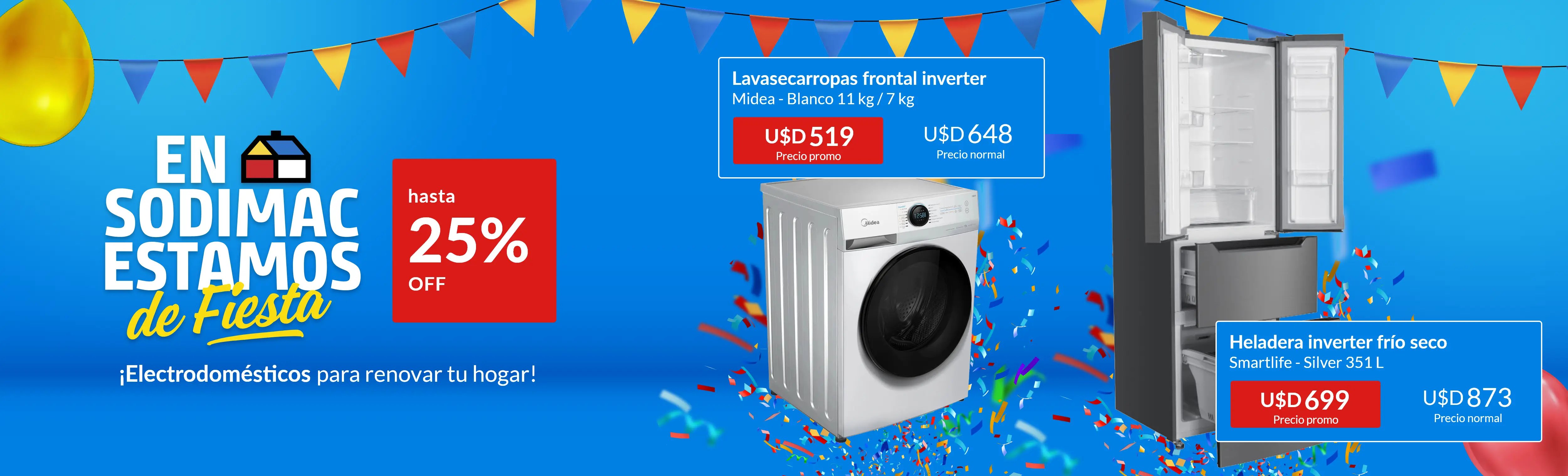 Aniversario - Electrodomésticos hasta 25% off