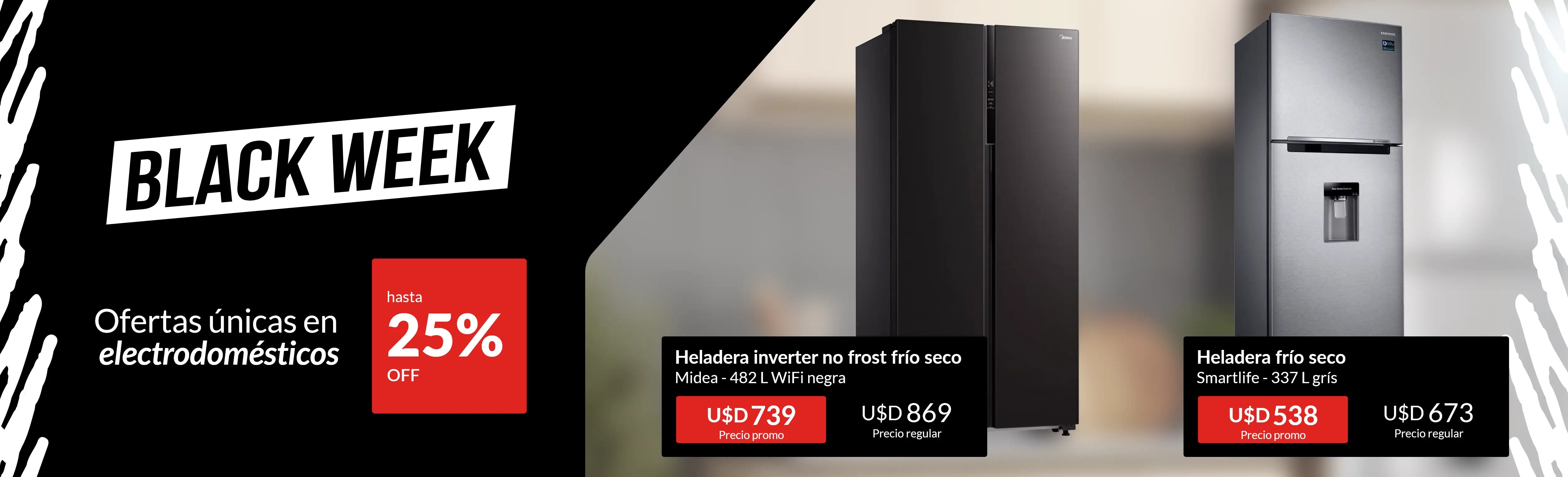 BlackWeek - Electrodomésticos hasta 25% off