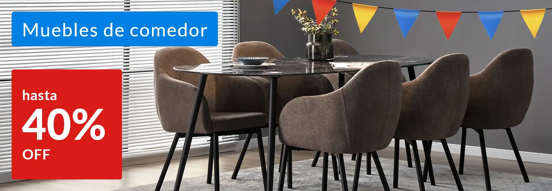 Aniversario - Muebles de comedor hasta 40% off