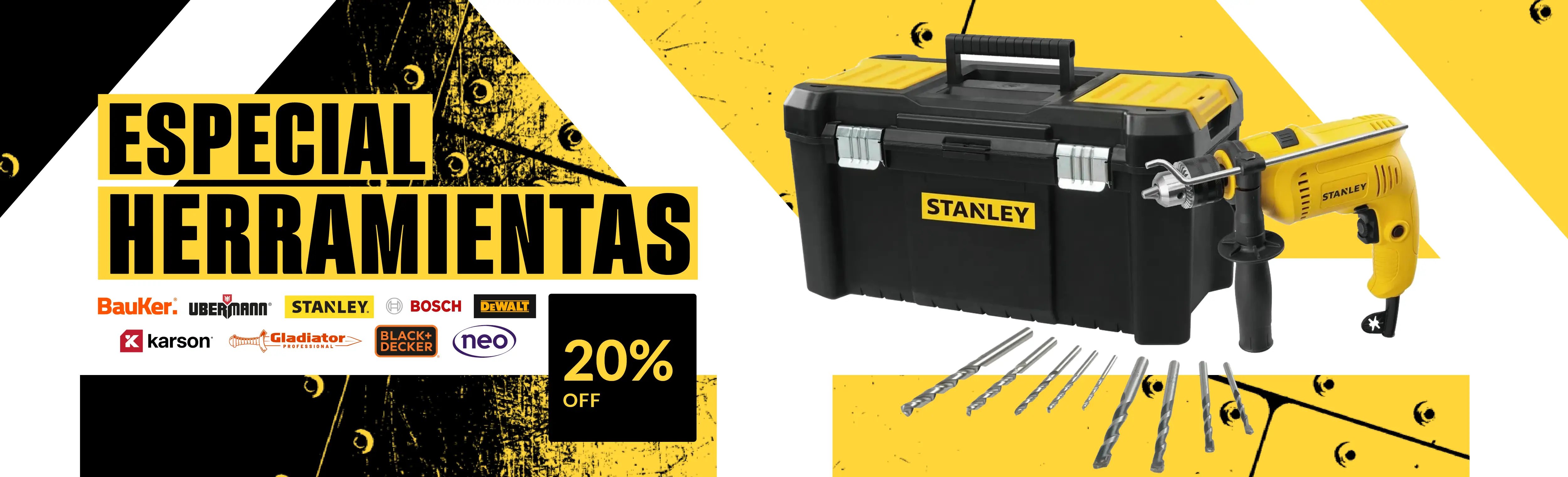 Especial herramientas hasta 20% off