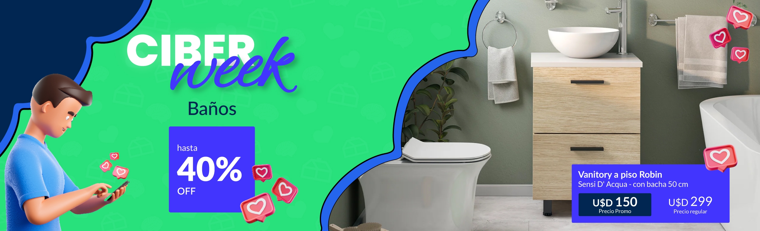 Baños hasta 40% off