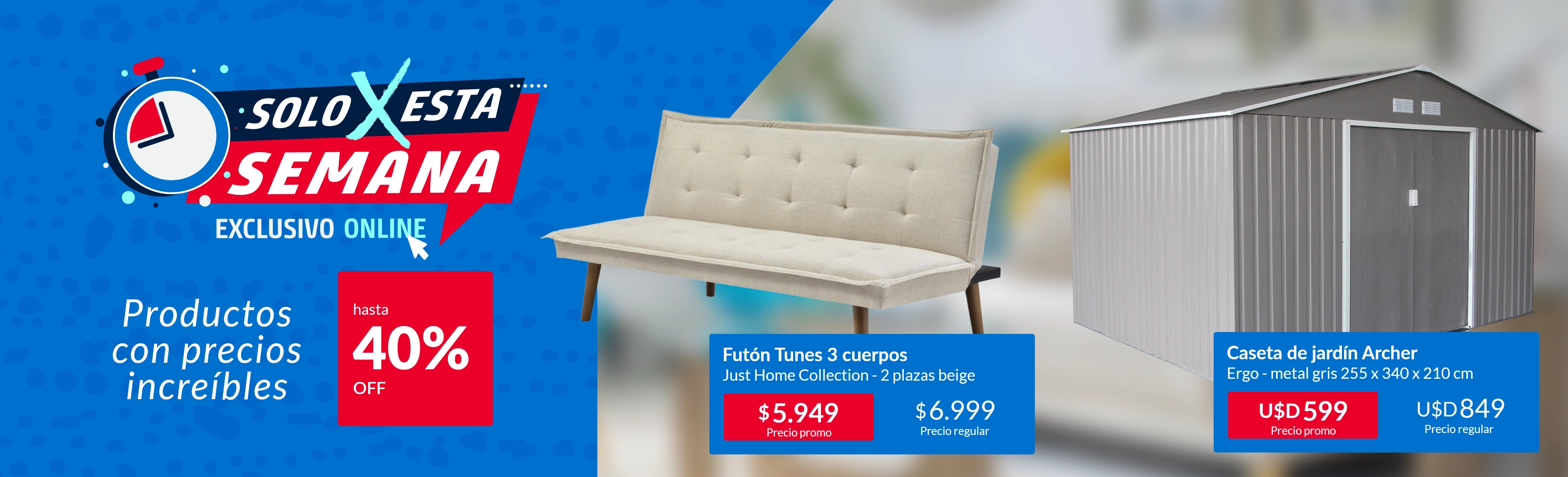 Solo por esta semana hasta 40% off