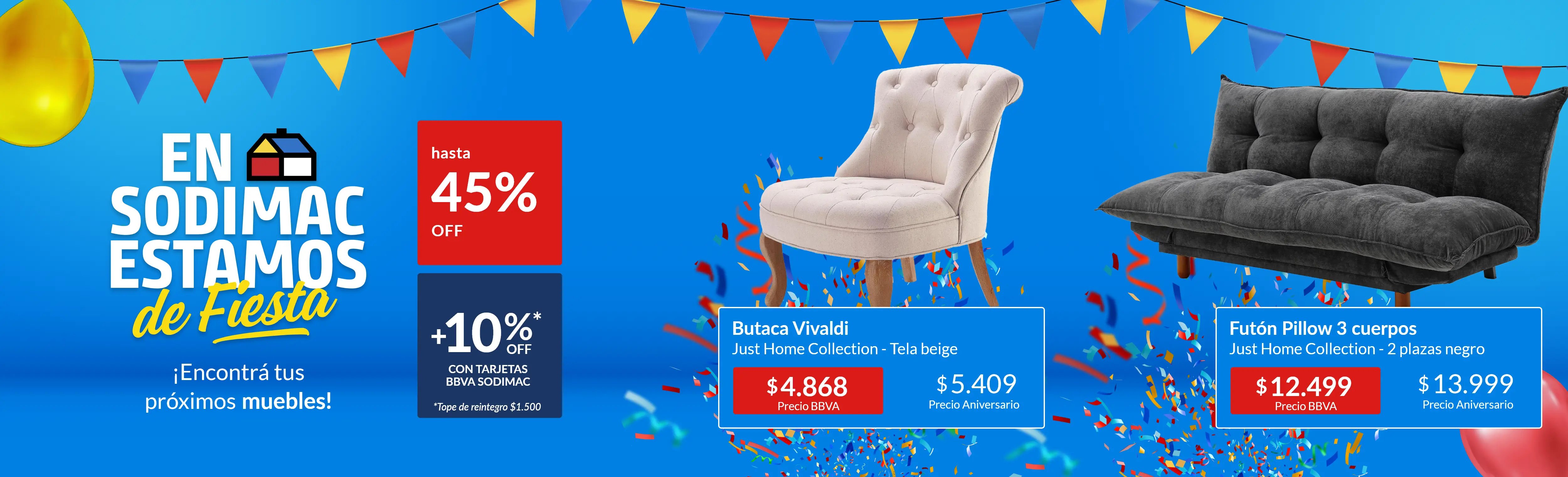 Aniversario - Muebles hasta 45% off